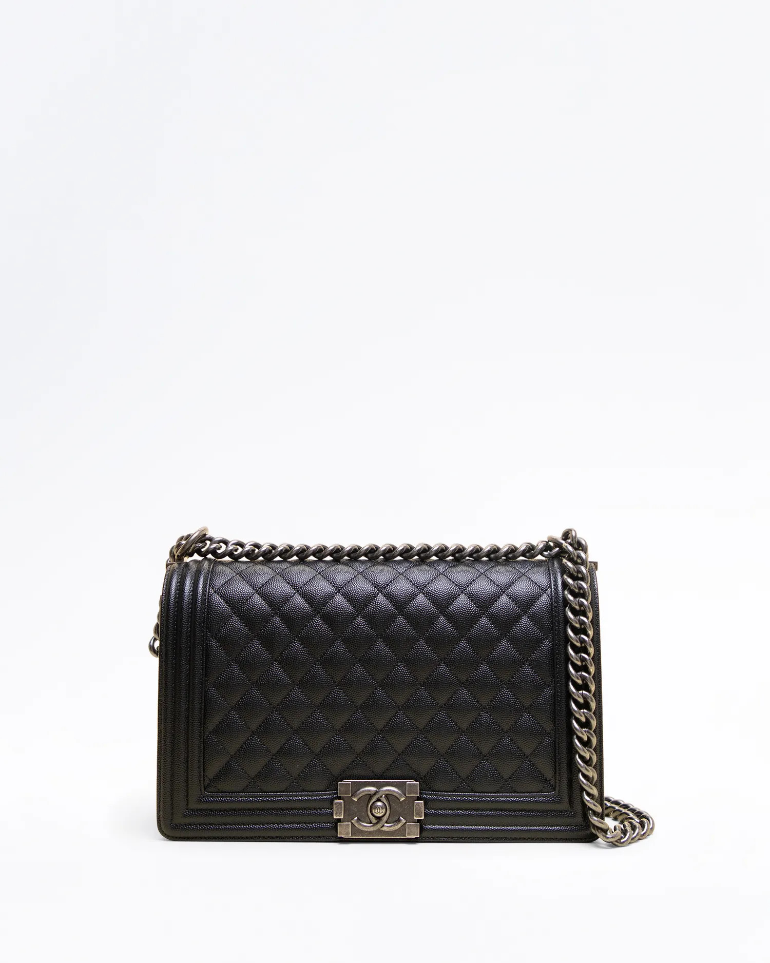Caviar Quilted New Medium Boy Bag | Vivrelle