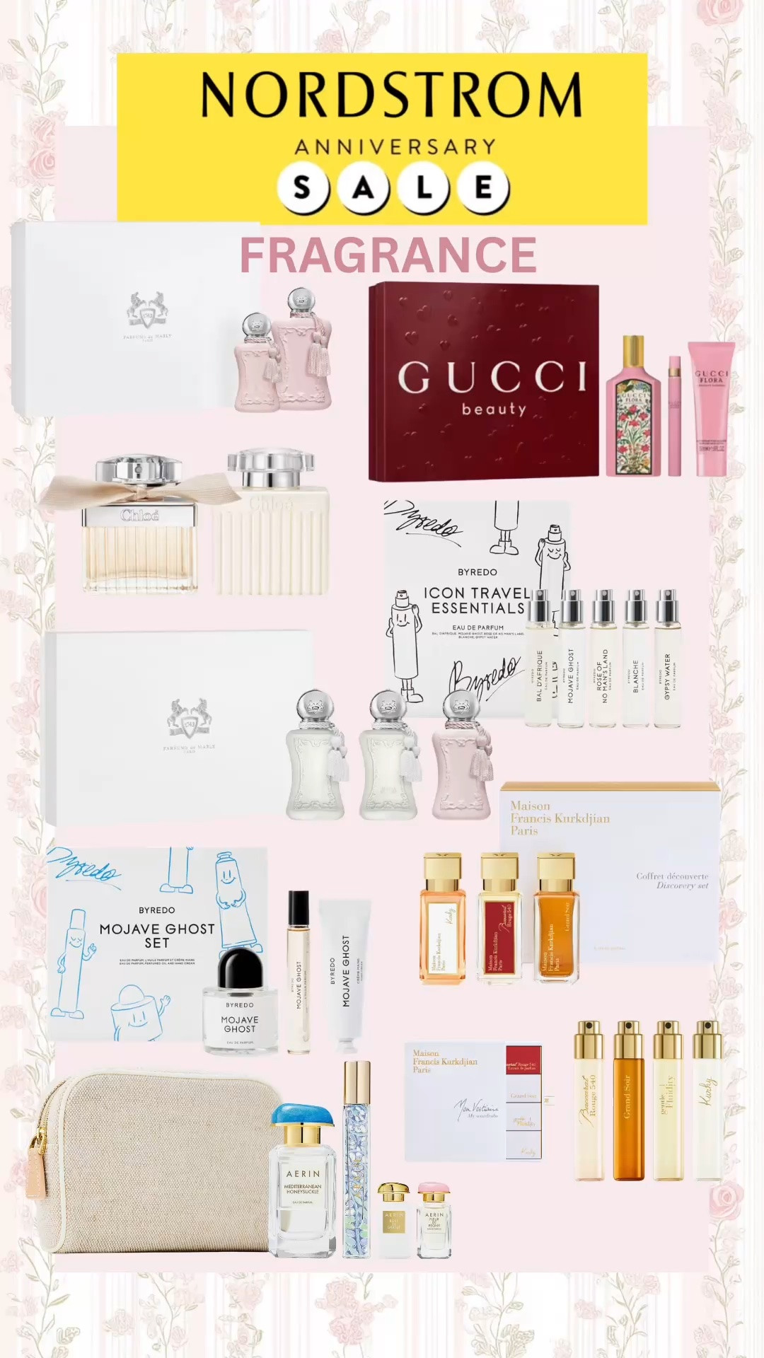 ✨ The Nordstrom Anniversary Sale is one of the best times to stock up on luxury fragrances and discover new signature scents for less! I’ve rounded up all of the best perfume sets, fragrance gift sets, travel sprays, and beauty exclusives included in the #NSALE. From Byredo Mojave Ghost and Parfums de Marly to Maison Francis Kurkdjian, Gucci Flora, Chloé, and AERIN, these are some of the most coveted fragrance deals of the year.

Whether you’re shopping for a new everyday perfume, a travel fragrance set, a luxury beauty gift, or want to try multiple scents before committing to a full-size bottle, these Nordstrom Anniversary Sale fragrance picks are worth adding to your cart. Save this post and check back for more Nordstrom beauty finds as the sale approaches on July 14! 💕✨

#NordstromAnniversarySale #NSALE #NordstromBeauty #LuxuryFragrance #PerfumeLover #PerfumeCollection #SignatureScent #FragranceFinds #BeautyDeals #Byredo #MojaveGhost #ParfumsDeMarly #MaisonFrancisKurkdjian #GucciFlora #AerinBeauty #ChloePerfume #LTKBeauty #LTKSaleAlert #NordstromFinds

#LTKSaleAlert #LTKSeasonal #LTKBeauty