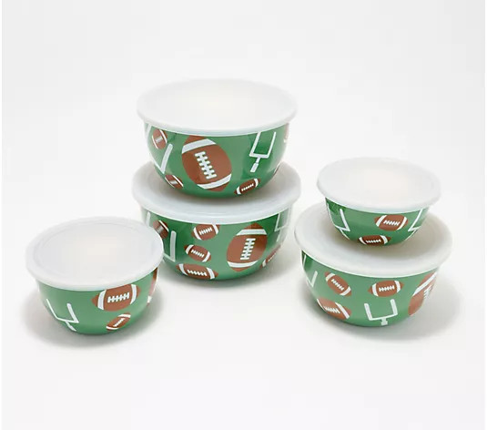 Temp-tations Seasonal 5-Piece Enamel on Steel Bowl Set | QVC