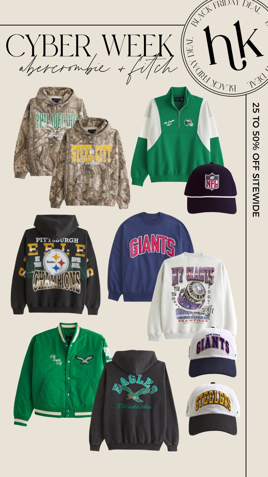 Great gifts from the Abercrombie x NFL collection on sale for Black Friday and Cyber Week! Use code CYBERAF for an additional 15% off! 

#LTKHoliday #LTKCyberWeek