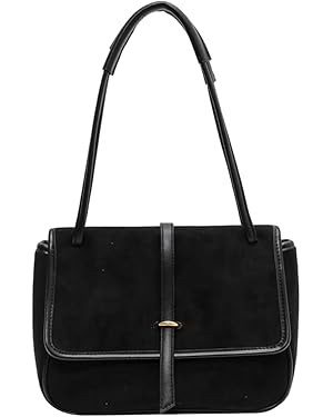 Mudono Handbags for Women Soft Suede Tote Bag Spacious Square Shoulder Purse Vintage Crossbody Me... | Amazon (US)