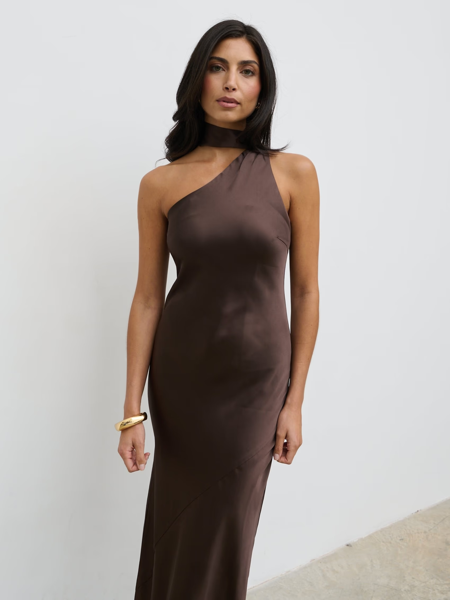 Sheree One Shoulder Sash Maxi Dress | Pretty Lavish (UK)