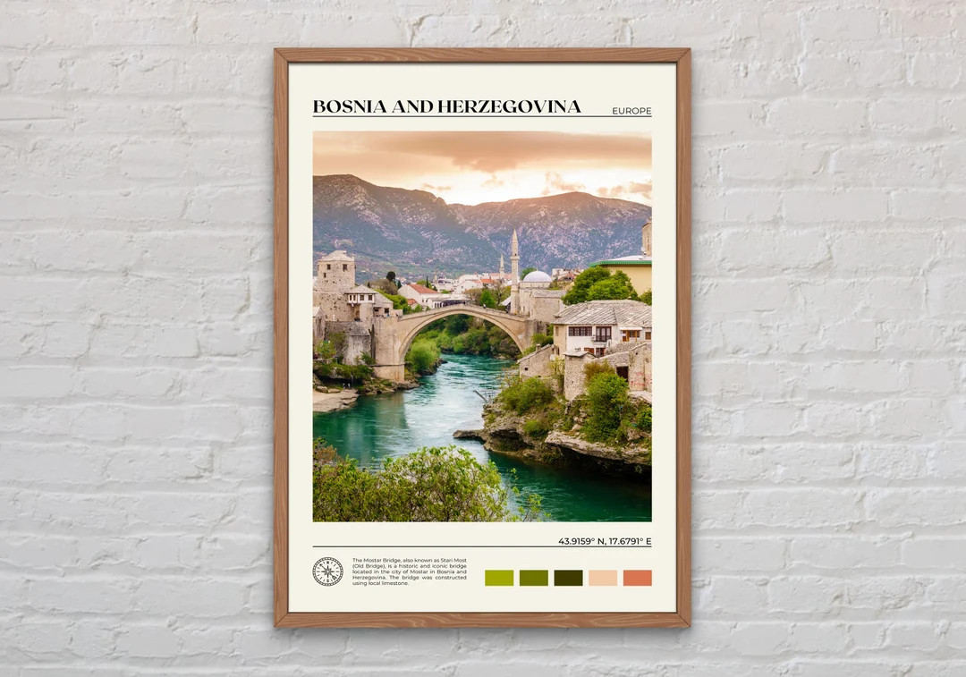 Real Photo, Bosnia and Herzegovina Print, Bosnia and Herzegovina Wall Art, Bosnia and Herzegovina... | Etsy (US)