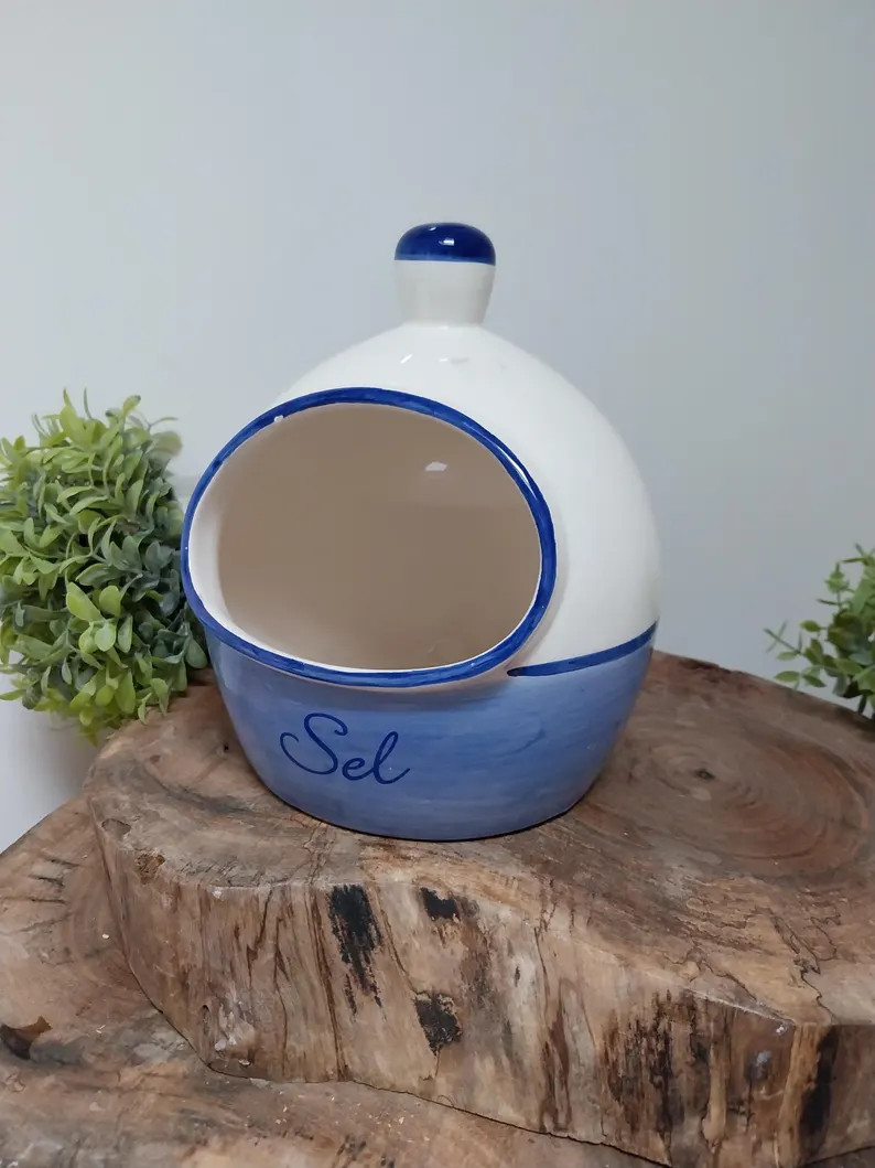 Large French Ceramic Salt Pot: Kitchen Storage & Decoration - Etsy | Etsy (US)