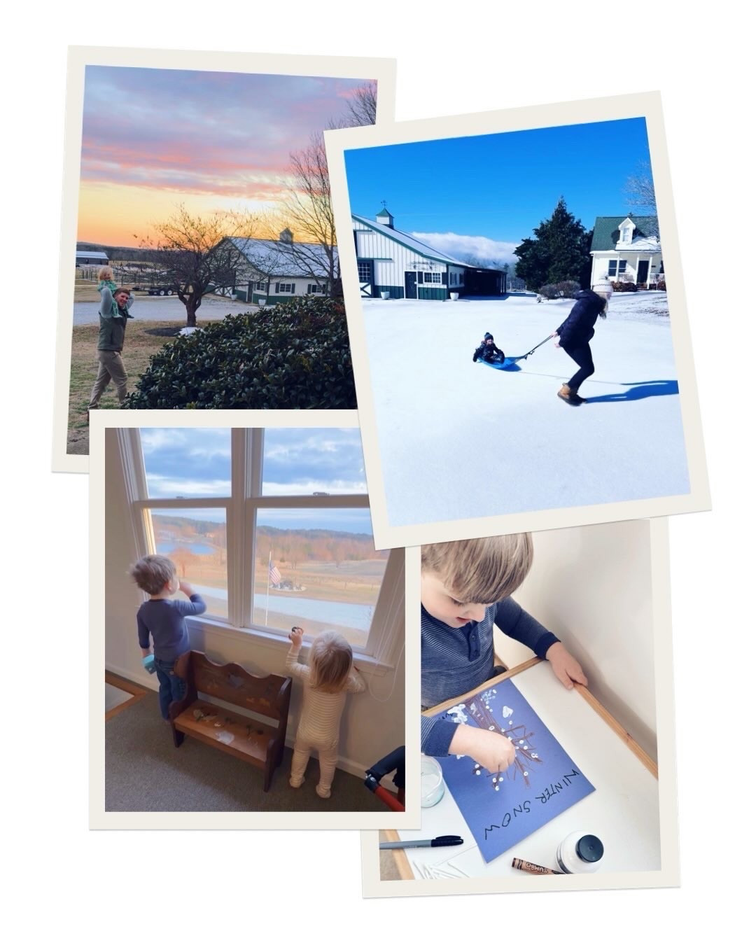 The sweetest days full of playing in the winter ice and snow 🤍, lots of homeschool 🖍️ preschool 🍎 fun 🤩🎨, amazing (!!) fb marketplace finds 🏷️ (the best!!) 🪑, bathtime 🛁 sweetness 🫧, breathtaking backyard views 🦌🌅, and so much more!! 🫶🏽 And now I can’t wait for our little ones to wake up 🤭 to a new blanket of snow ❄️ on the ground this morning ☃️ - these truly are the days y’all!! 🥰✨😍 #camerarollfromtheweek #ᴘʜᴏᴛᴏᴅᴜᴍᴘ #lifeonthefarm #winterdaysonthefarm #thesearethedays 

#LTKdayinmylife #LTKmomlife #LTKKids