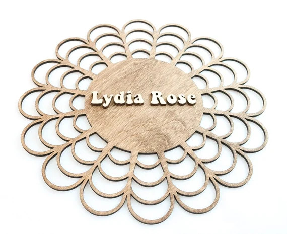 Boho flower 3D Name Sign, boho kids, customnamesign, bohonurserydecor, boho decor, nursery, custo... | Etsy (US)