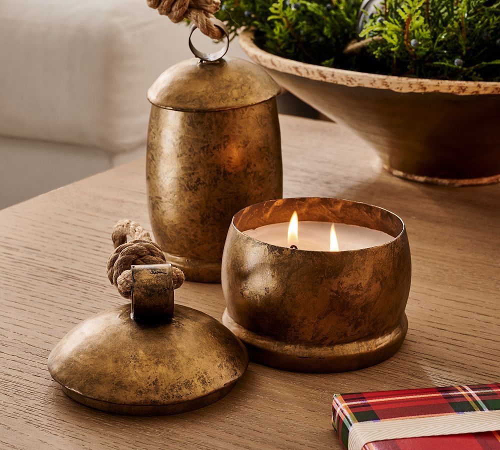 St. Jude Vintage Bell Candle - Winter Spruce | Pottery Barn (US)