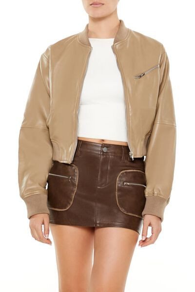 Faux Leather Bomber Jacket | Forever 21