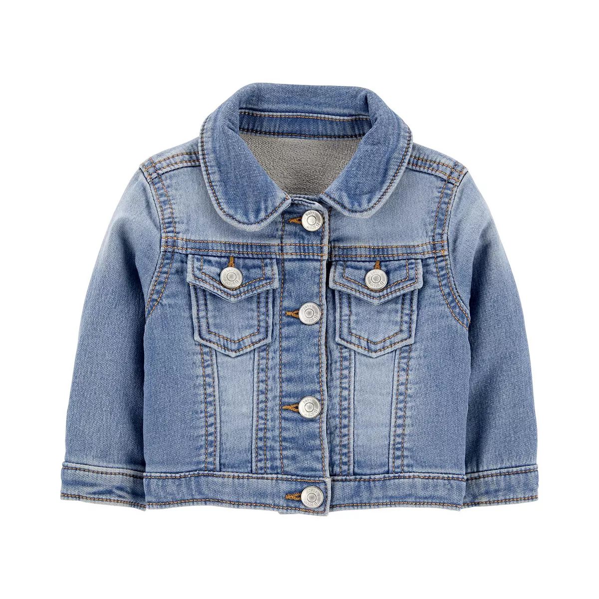 Baby Girl OshKosh B'gosh® Classic Knit Denim Jacket | Kohl's