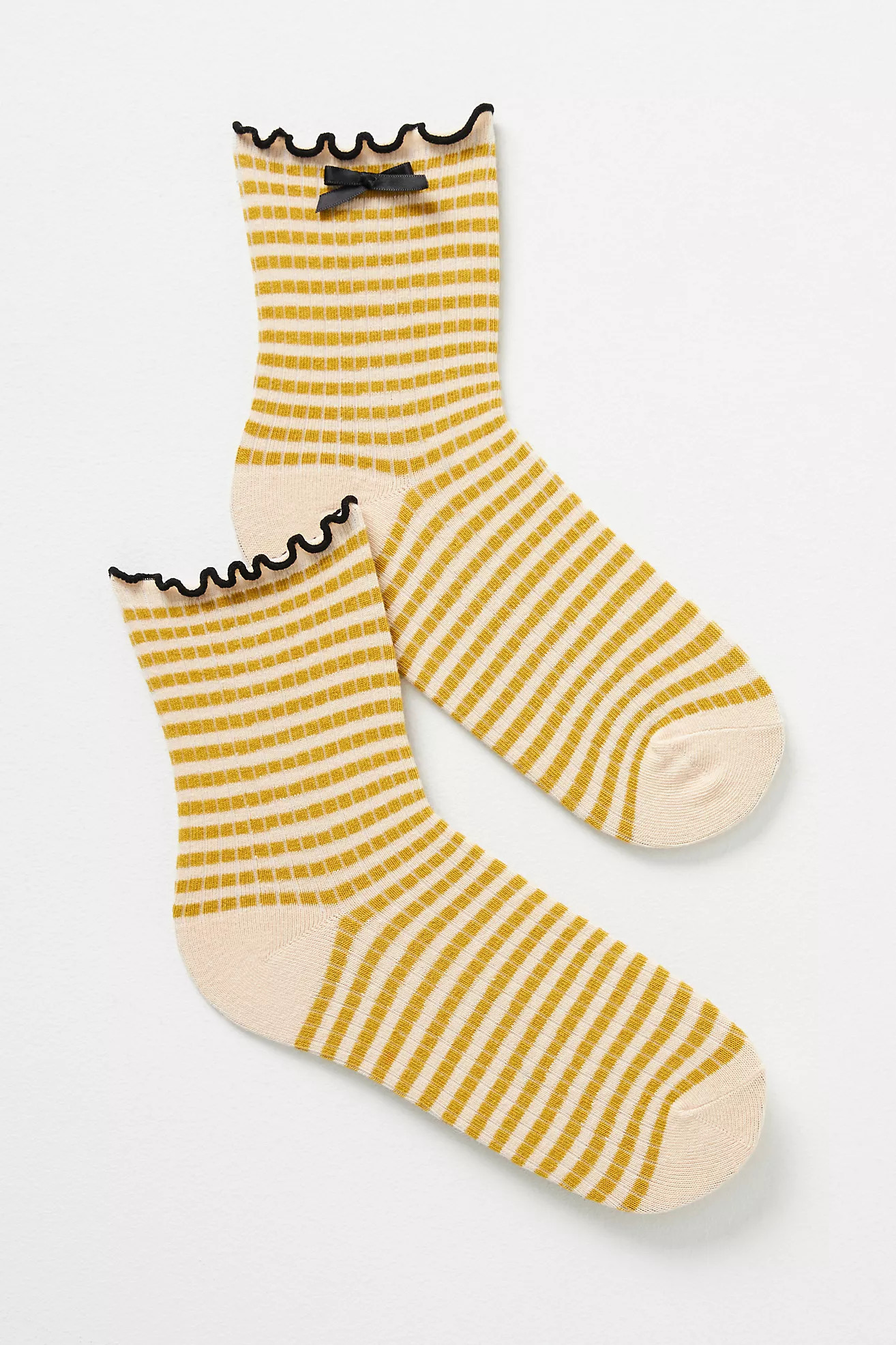 Striped Bow Socks | Anthropologie (US)