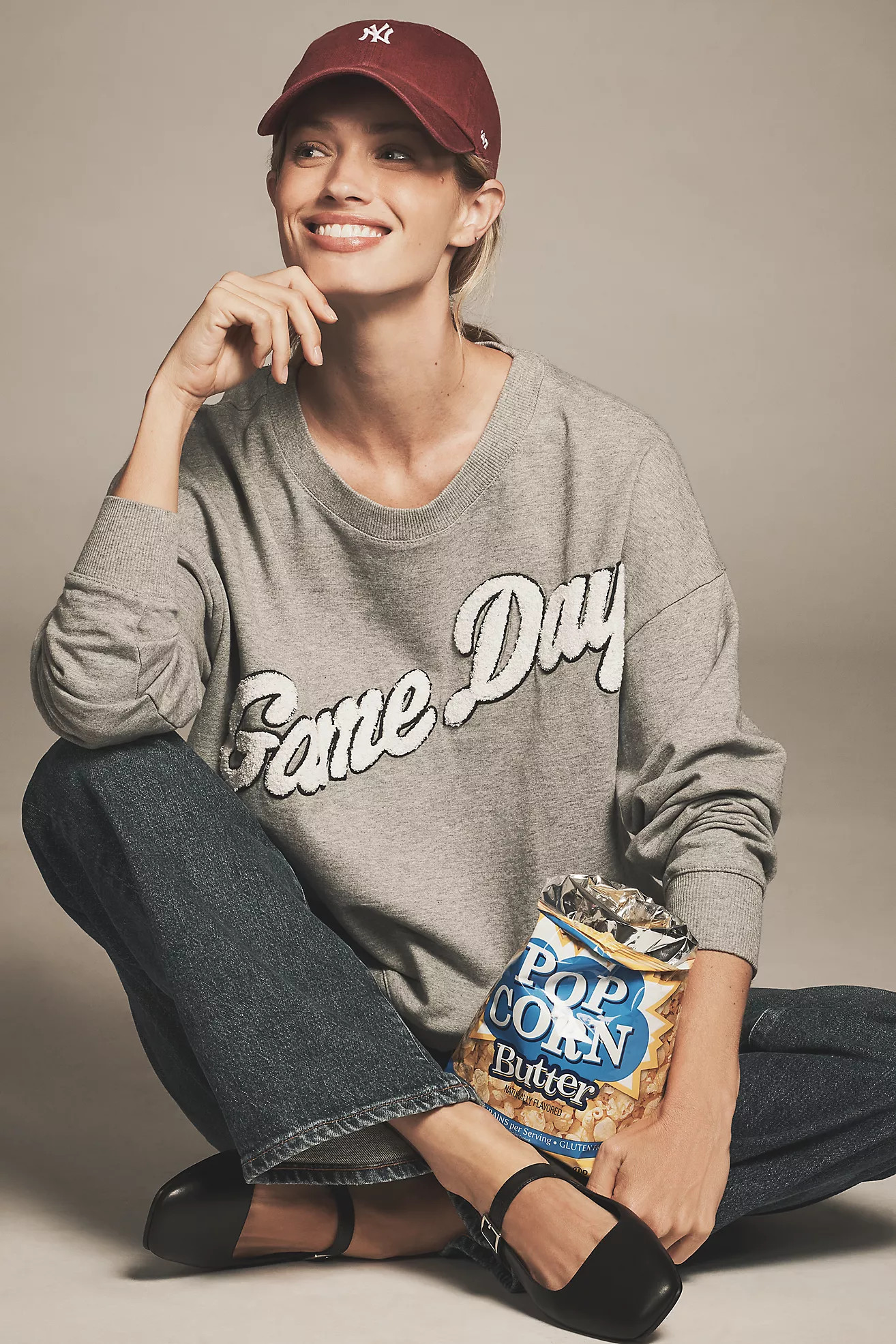 Maeve Game Day Crew-Neck Sweatshirt | Anthropologie (US)