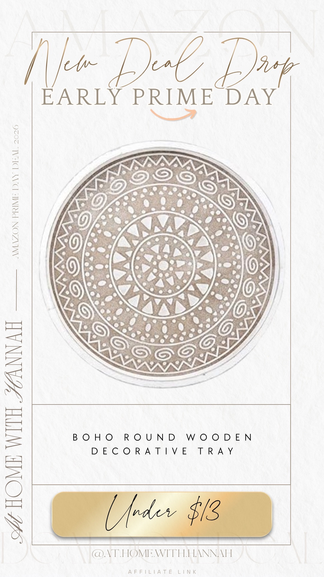 Amazon Home Decor Deal • Round Wooden Tray • Neutral Decor Find

This boho round wooden decorative tray is under $13 and such an easy little Amazon home find for styling coffee tables, entry tables, shelves, dressers, or kitchen counters.

If you’re shopping for decorative tray, round wooden tray, boho home decor, neutral home decor, coffee table decor, entry table styling, shelf decor, Amazon home finds, and Prime Day home deals, this is such a simple add.

It’s one of those small pieces that makes a surface look styled without overthinking it.

Everything is linked here 🤍

#AmazonHome #PrimeDayDeals #HomeDecorFinds #NeutralHome #DecorTray #CoffeeTableDecor

#LTKSaleAlert #LTKHome
