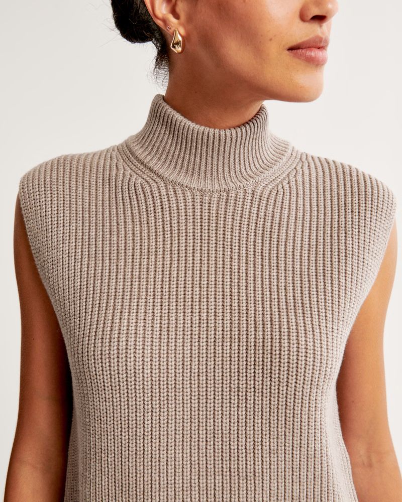 Women's Sleeveless Turtleneck Sweater | Women's Tops | Abercrombie.com | Abercrombie & Fitch (US)