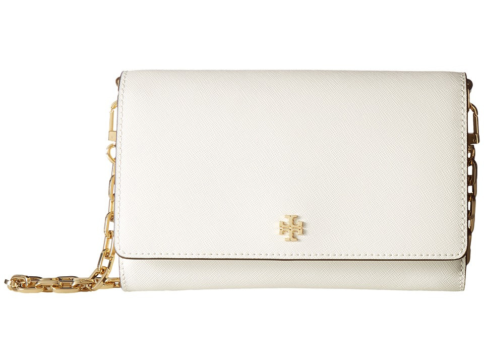 Tory Burch Robinson Chain Wallet (New Ivory) Bill-fold Wallet | Zappos