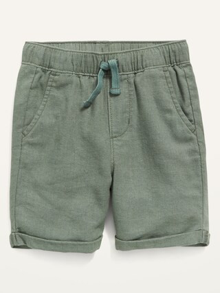 Functional Drawstring Linen-Blend Shorts for Toddler Boys | Old Navy (US)