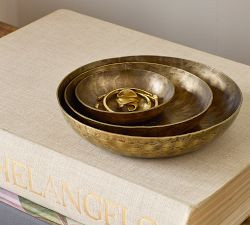 Antique Brass Stacking Bowls - Set of 3 | Pottery Barn (US)