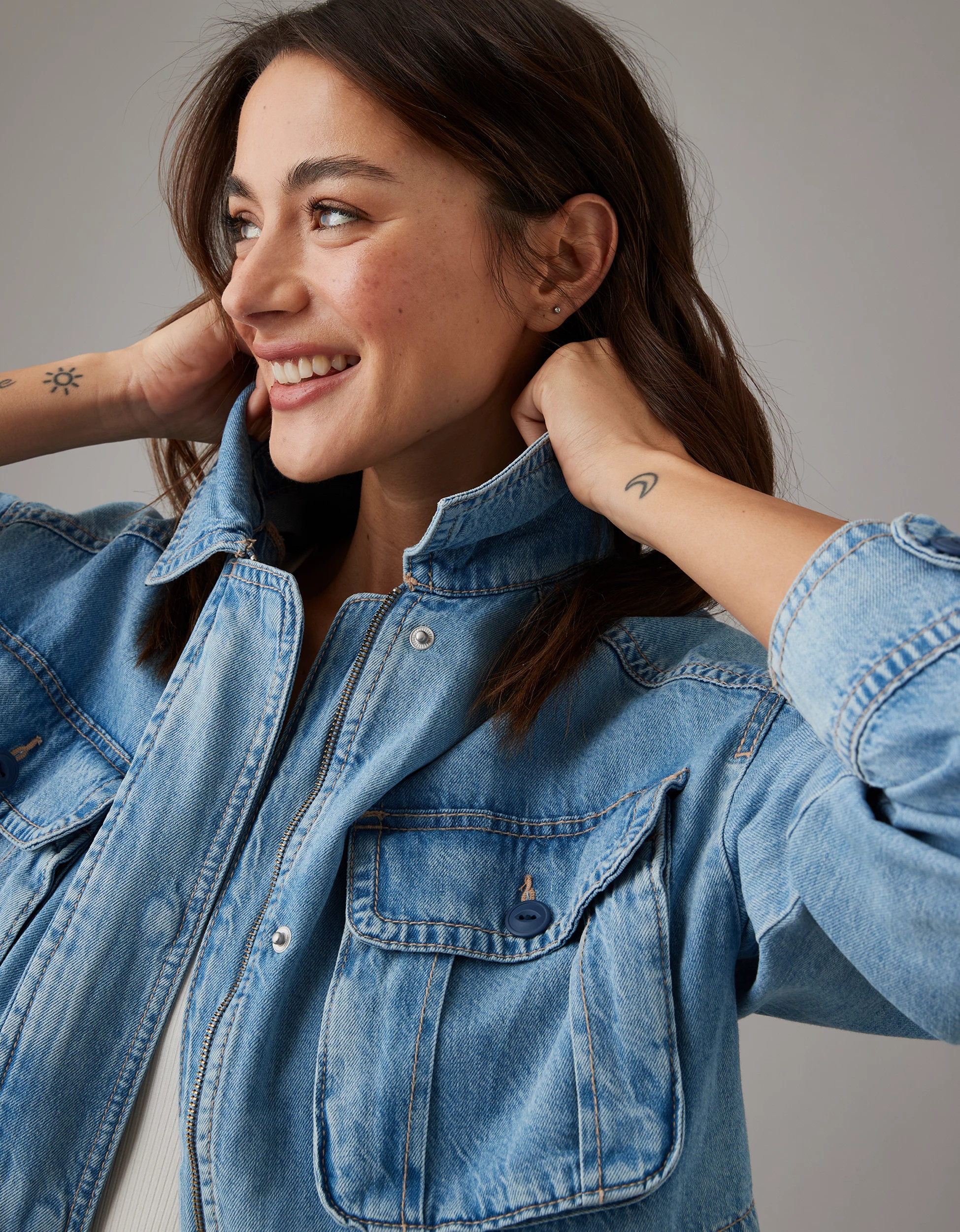 AE Denim Utility Parka | American Eagle Outfitters (US & CA)