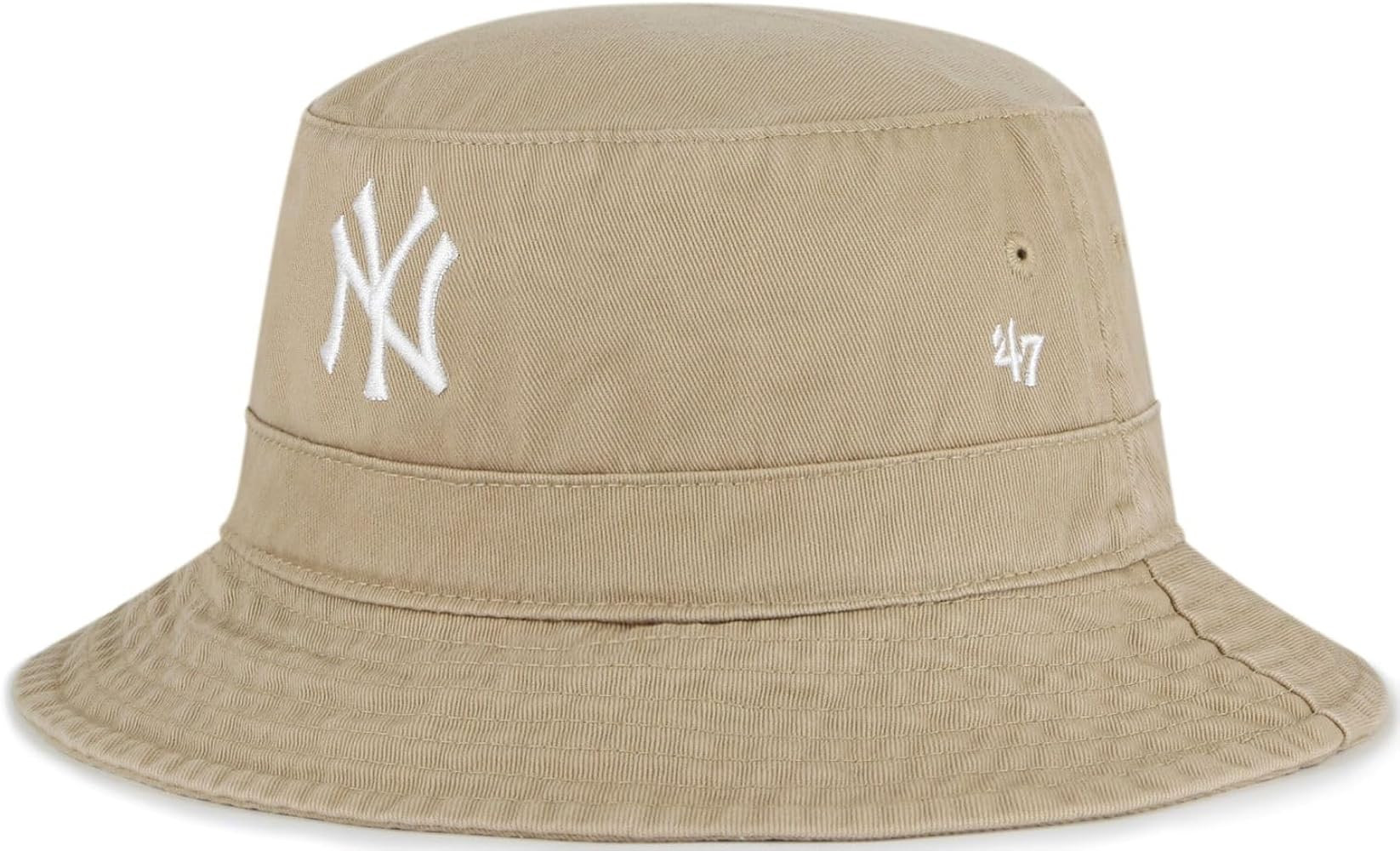 47 MLB New York Yankees One Size Bucket Hat - Khaki, Khaki, One Size | Amazon (US)