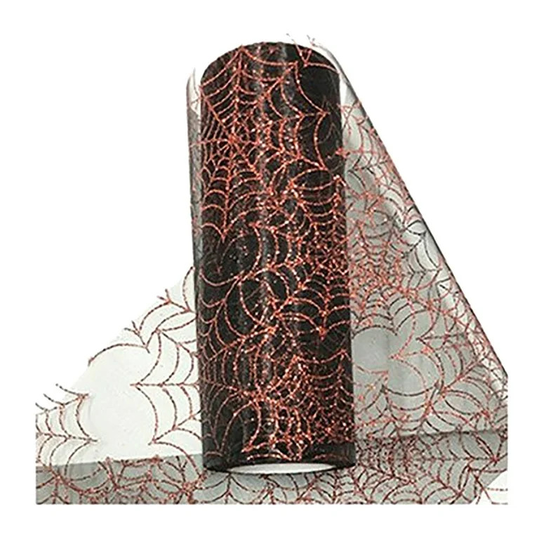 Yesbay 1 Roll Tulle Roll Easy to Use Ornamental Halloween Wall Decorating Spider Web Tulle for Ho... | Walmart (US)