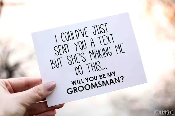 Funny Groomsman Card Groomsman Proposal Card  She's | Etsy | Etsy (US)