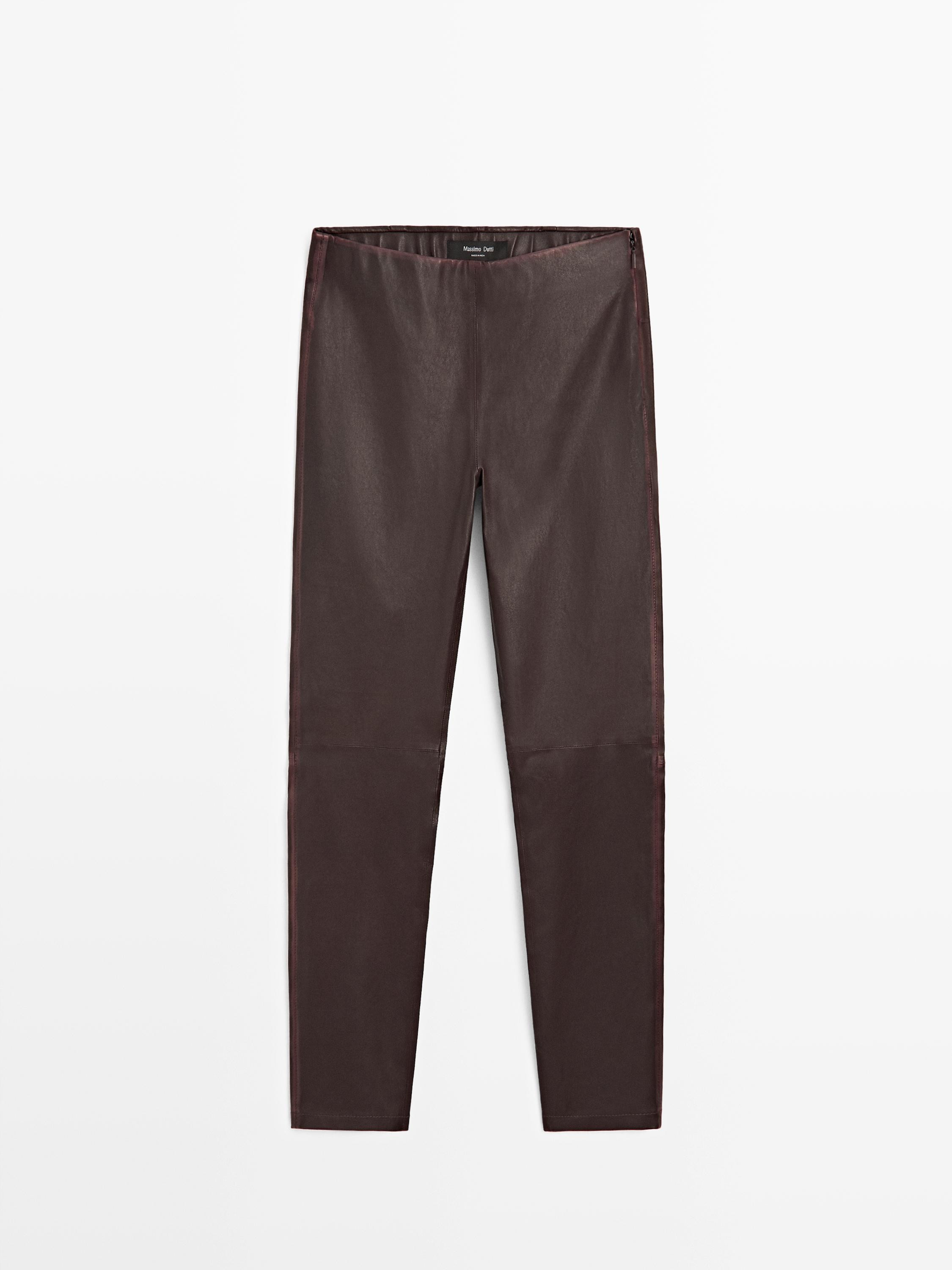 Nappa leather leggings | Massimo Dutti UK