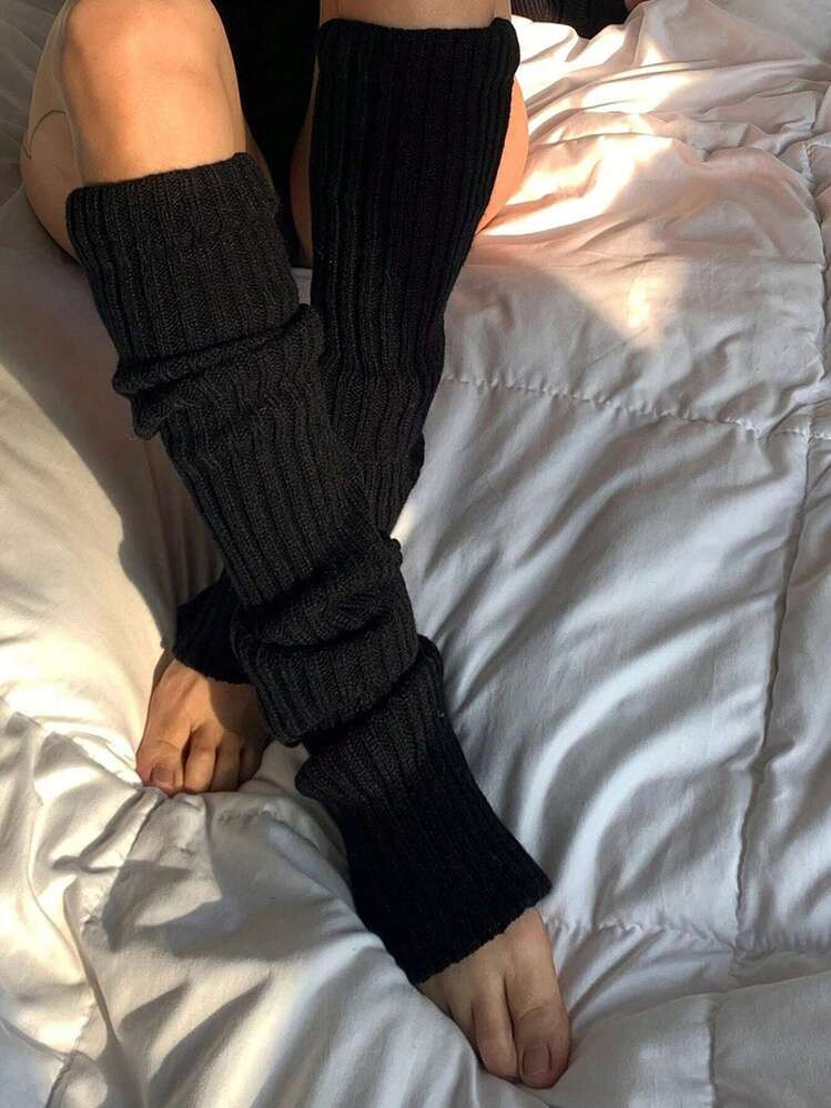 1 Pair Women's Personalized Knit Leg Warmers, Cozy | SHEIN