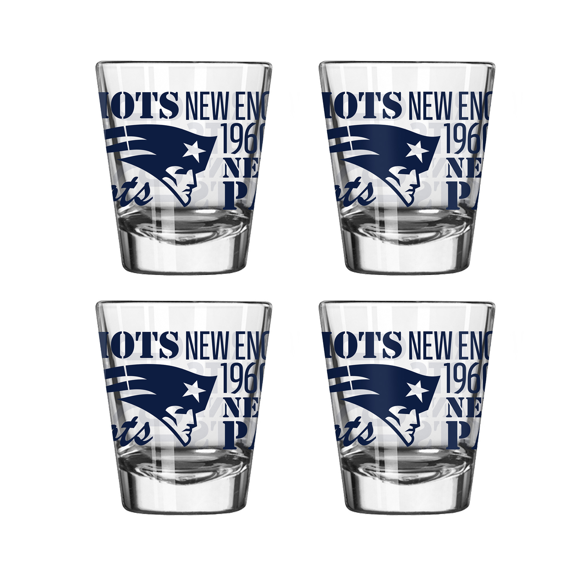 Logo Brands New England Patriots 4-Pack 2oz. Shot Glass Set | Fanatics
