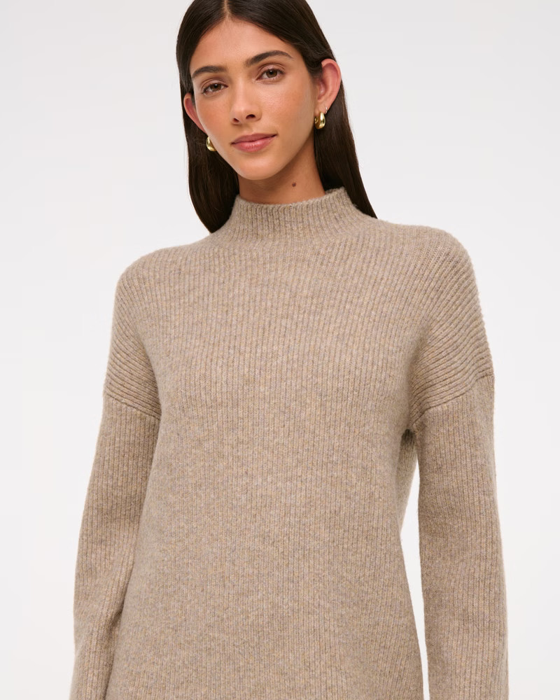 Easy Mockneck Mini Sweater Dress | Abercrombie & Fitch (US)