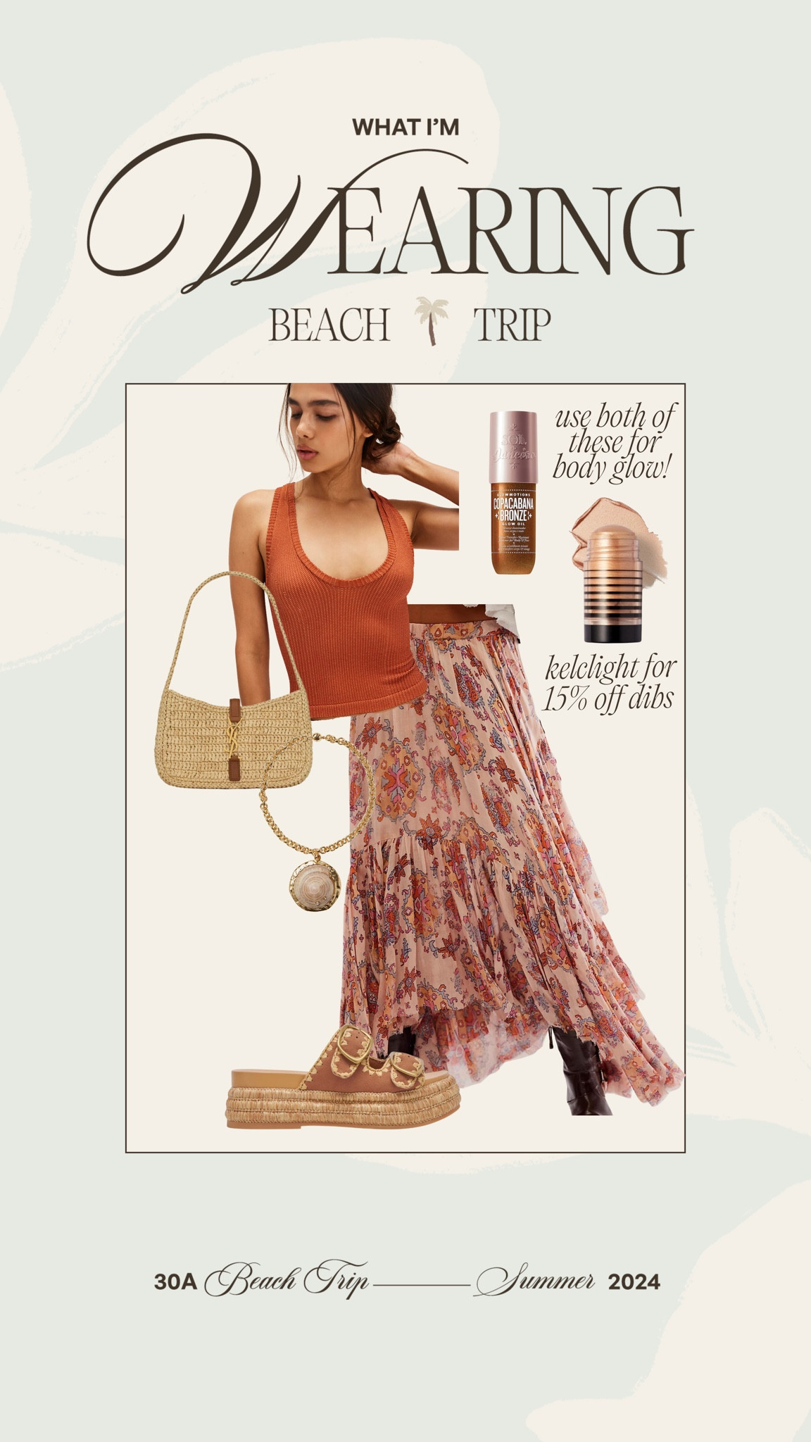 Night out on vacation ootd!!! 🤎 necklace in my IG story + post is from We Wore What #vacation #skirt #kelclight 

#LTKMidsize #LTKTravel #LTKSeasonal