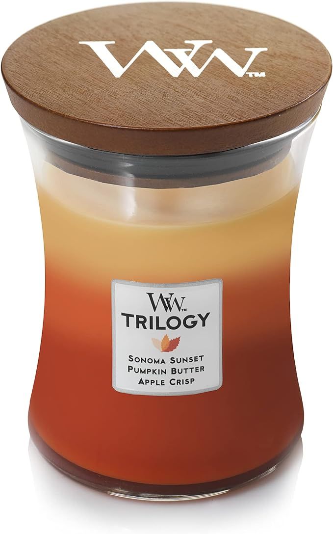 WoodWick Autumn Comfort Medium Hourglass Trilogy Candle, 9.7 oz. | Amazon (US)