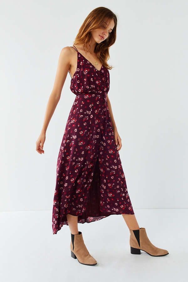 UO Lady Lava Covered Button-Down Midi Dress | Urban Outfitters US