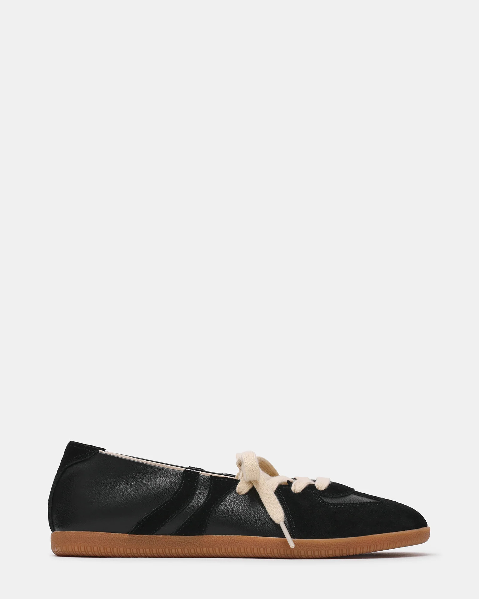 Steve Madden Women's Fawn Lace-Up Sneakers - Black - Size 9.5 - Leather | Steve Madden (US)