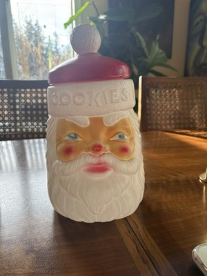 1973 Vintage MCM Jolly Santa Claus Cookie Jar Blow Mold Empire Carolina Plastic | eBay | eBay US