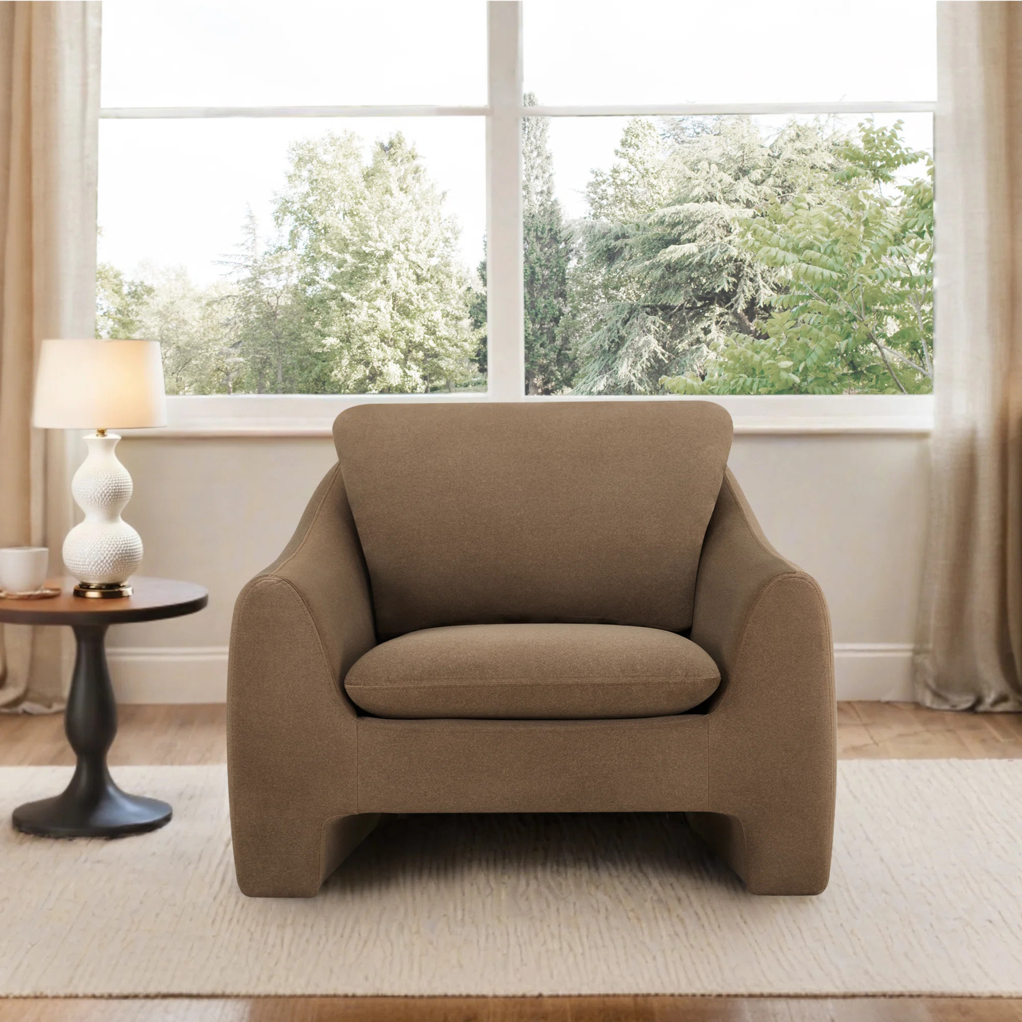 Elodie Rue 42'' Upholstery Modern Armchair | Wayfair North America