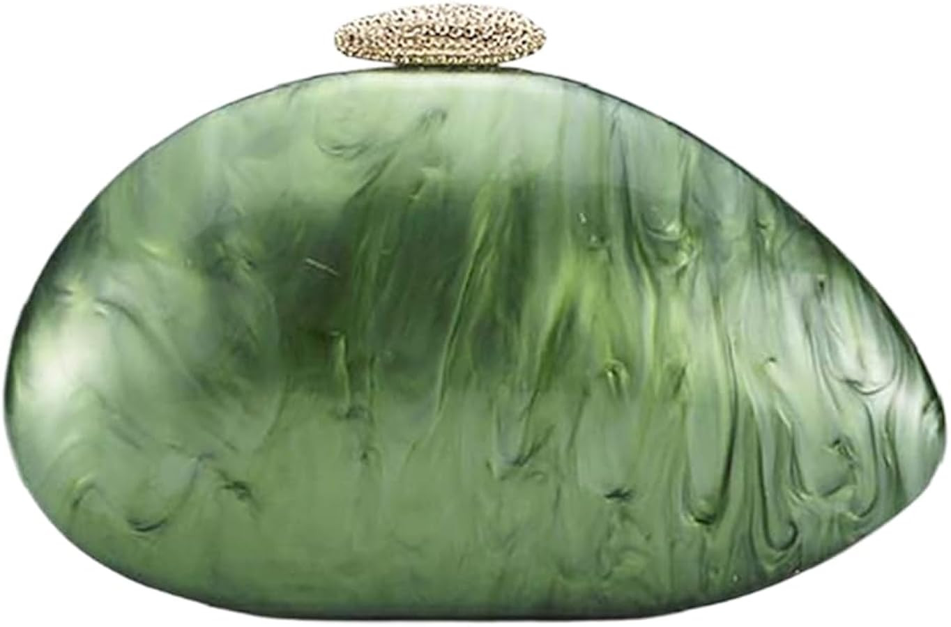 Women Acrylic Evening Clutch Chic Shell Purse Egg Handbag Marble Shoulder Crossbody Bag for Prom ... | Amazon (US)