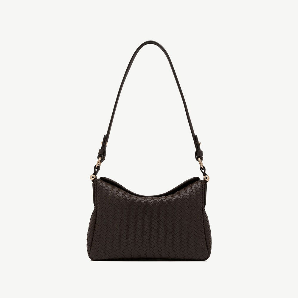 Sway - Chocolate Woven Leather | Strathberry | Strathberry