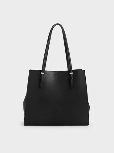 Sansa Tote Bag
    
         - Noir | Charles & Keith UK