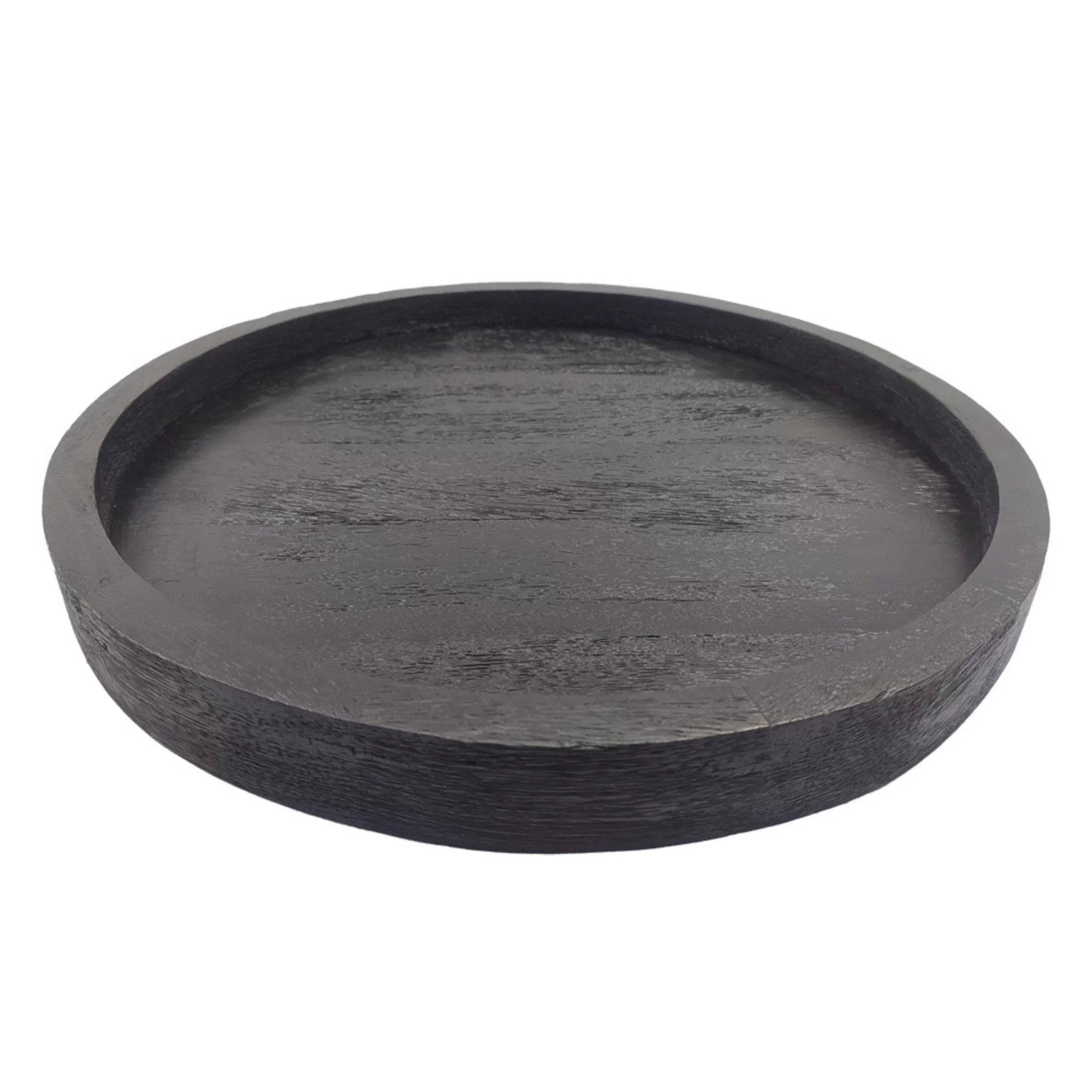 Everyday Decor Dark Mango Wood Round Tray Table Decor | Kohl's