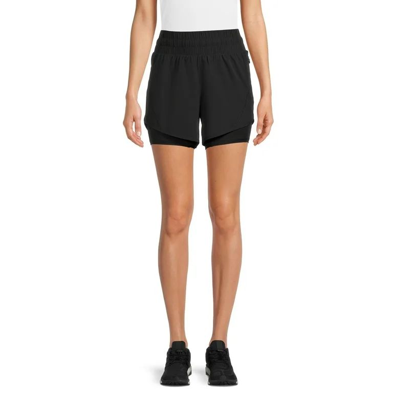 Avia Women's High Rise Running Shorts with Bike Liner, Sizes XS-XXXL | Walmart (US)