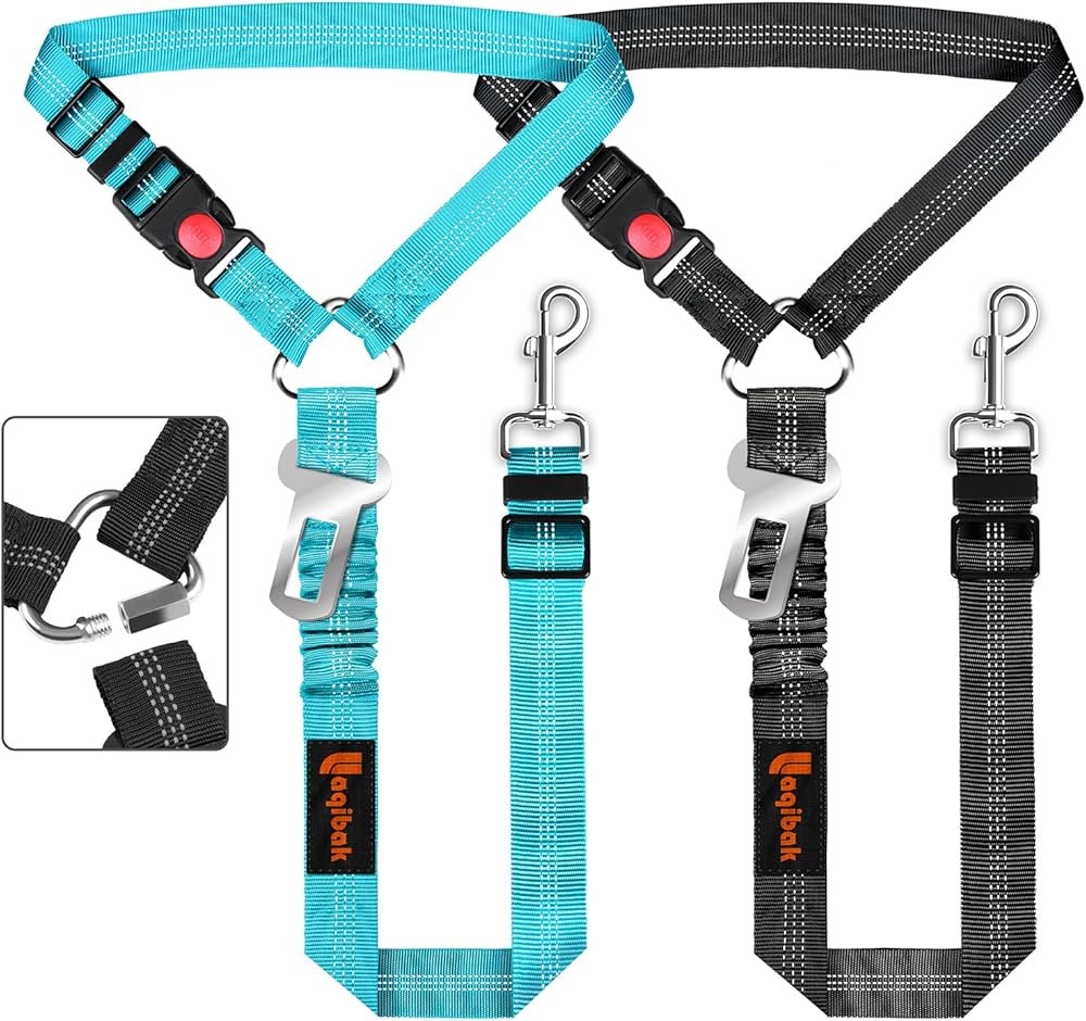 Removable Dog Seat Belt Harness for Car, 3 in 1 Pet Dog Car Seatbelt Leash, Retractable Restraint... | Amazon (US)