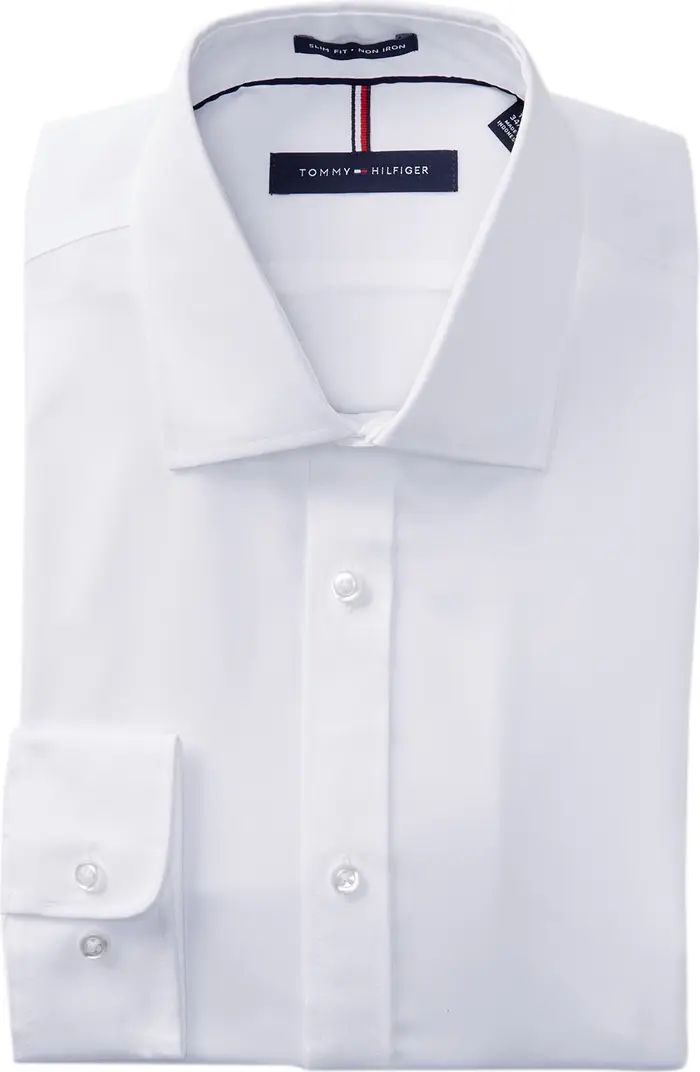 Non-Iron Slim Fit Solid Dress Shirt | Nordstrom Rack