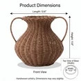 KUNPENG Faux Rattan Woven Vase Sophisticated Home Staging Decor Modern Boho Flower Container Eleg... | Walmart (US)