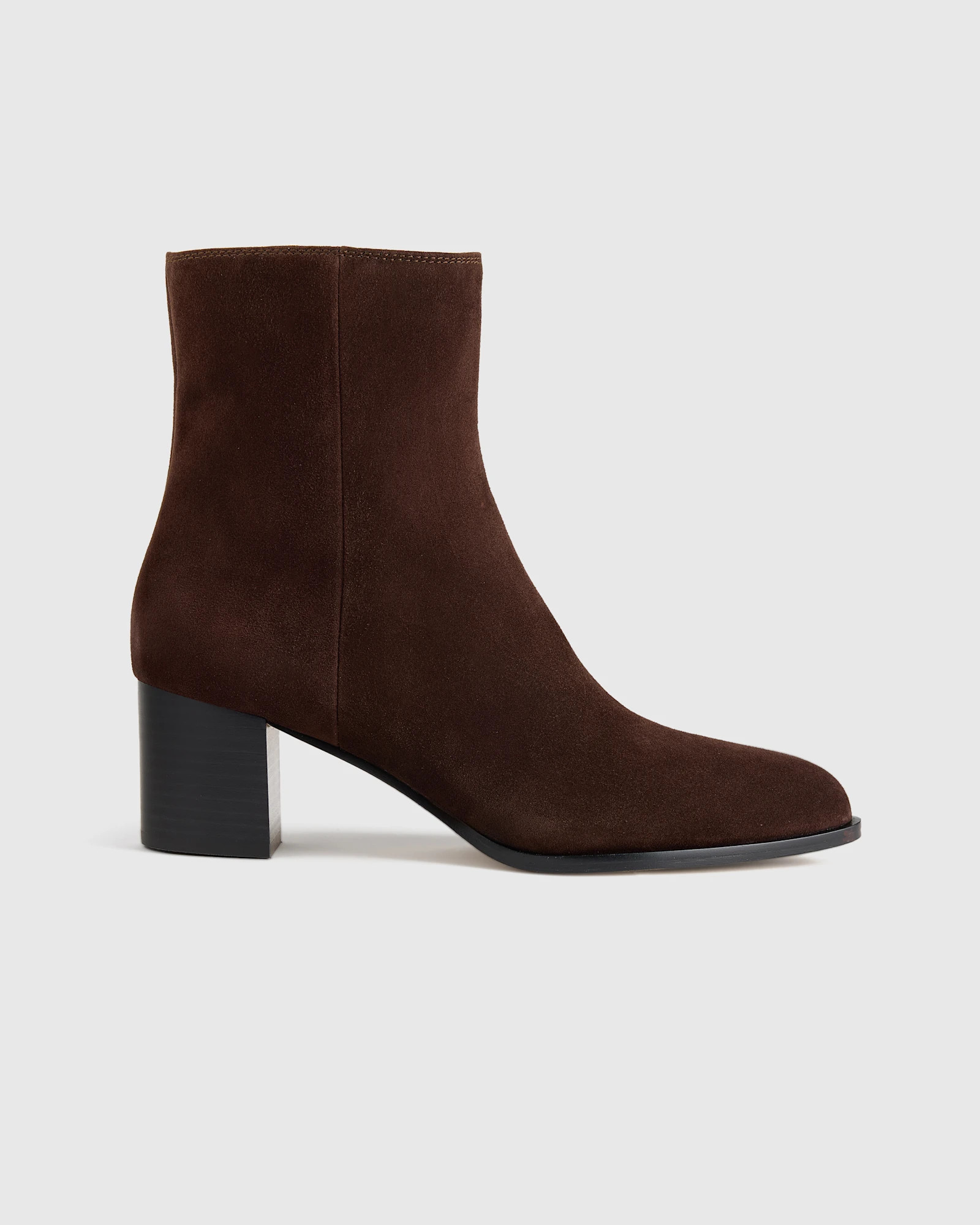 Quince | Women's Italian Leather Heeled Ankle Boot in Black, Size 10 | Quince