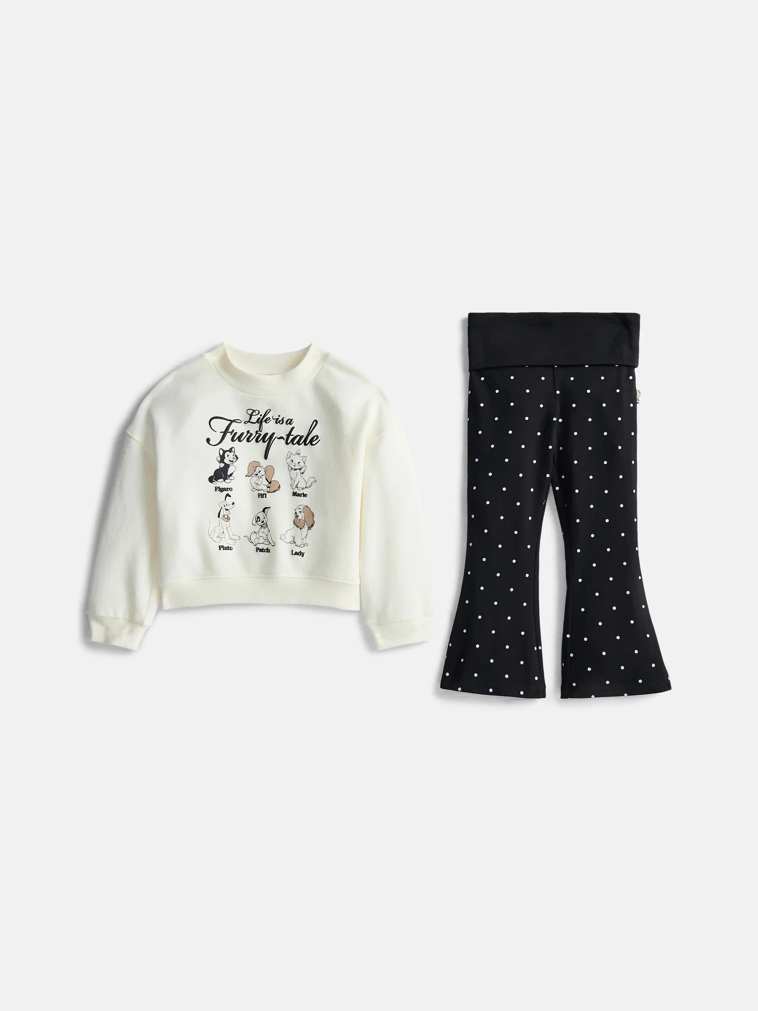 Disney Classic Toddler Girls Allover Print Top and Flared Leggings Set, 2-Piece, Sizes 12M-5T | Walmart (US)