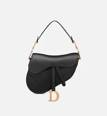 Sac Saddle Cuir de chèvre noir | DIOR | Dior Couture