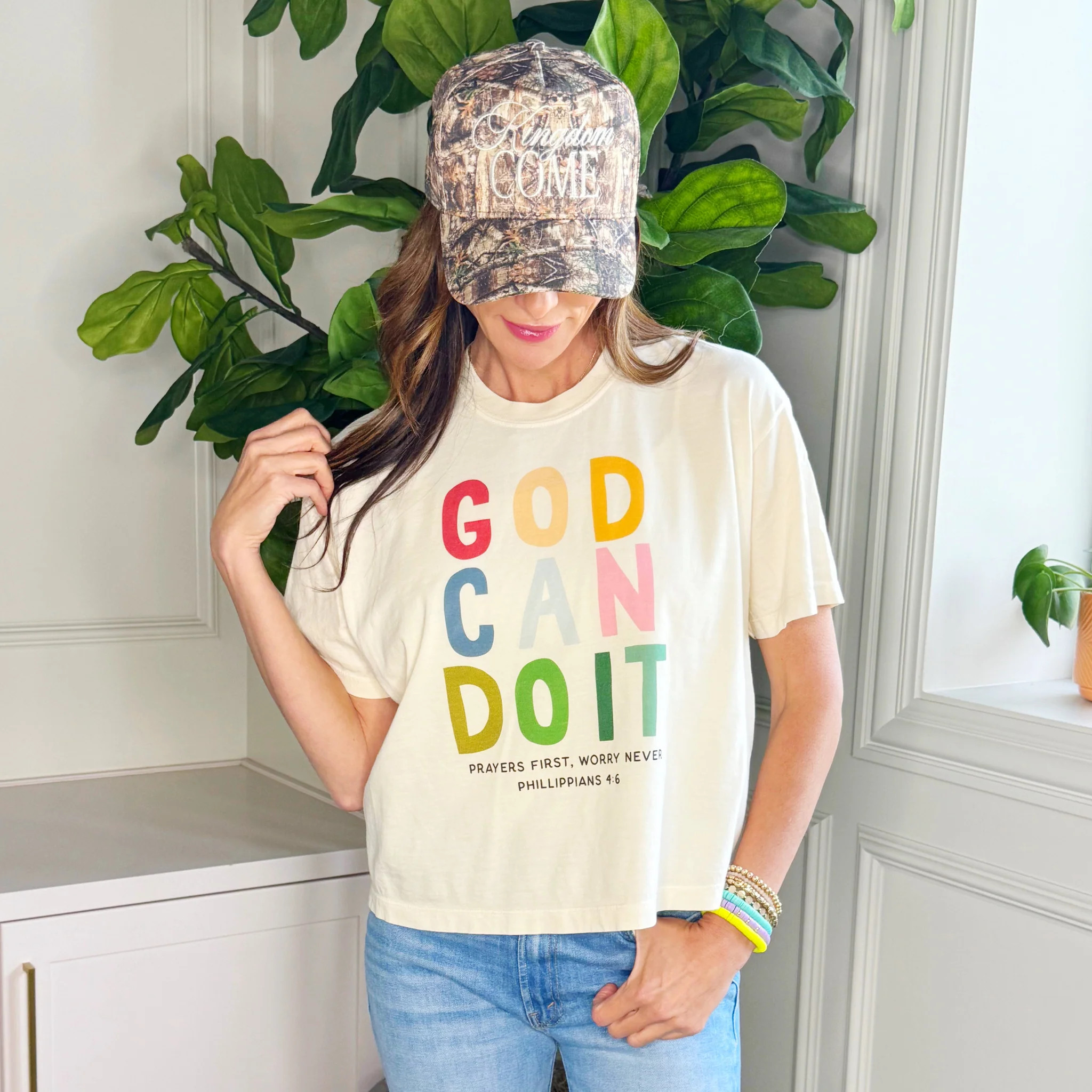 God Can Do It Crop Tee | Poppy & Pine