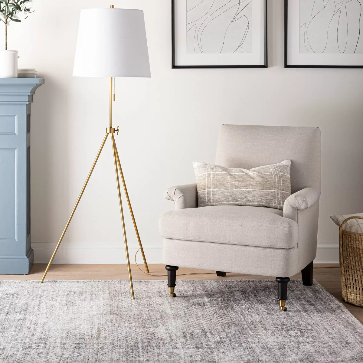 Millcreek Distressed Vintage Persian Rug Charcoal - Threshold™ designed with Studio Mcgee | Target