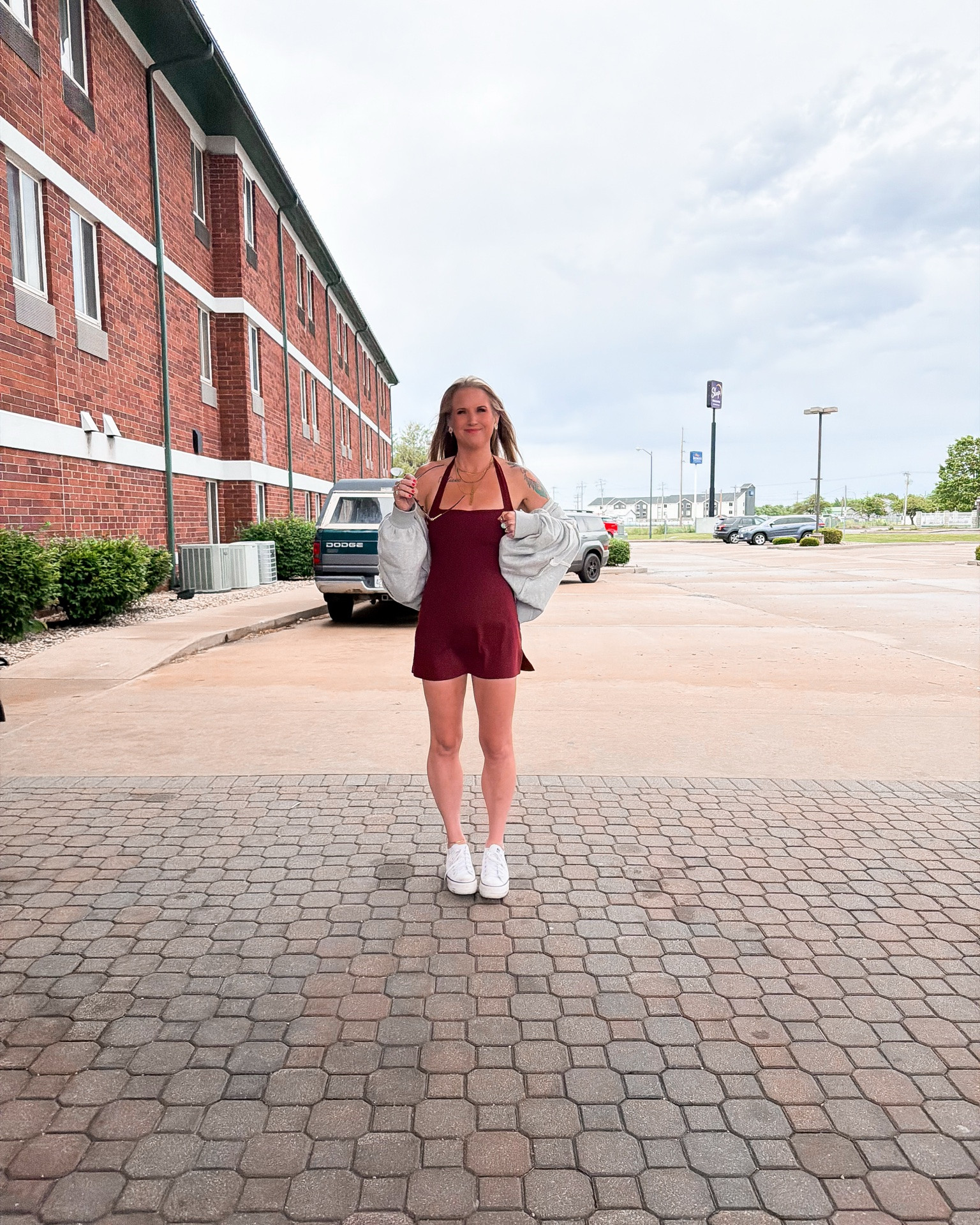 Baseball game style 
@Aerie athletic dress | freepeople cardigan | converse shoes | jewelry | toddler girl active outfit | target finds 
#aeriestyle #freepeople #springtosummer

#LTKmomlife #LTKActive #LTKKids