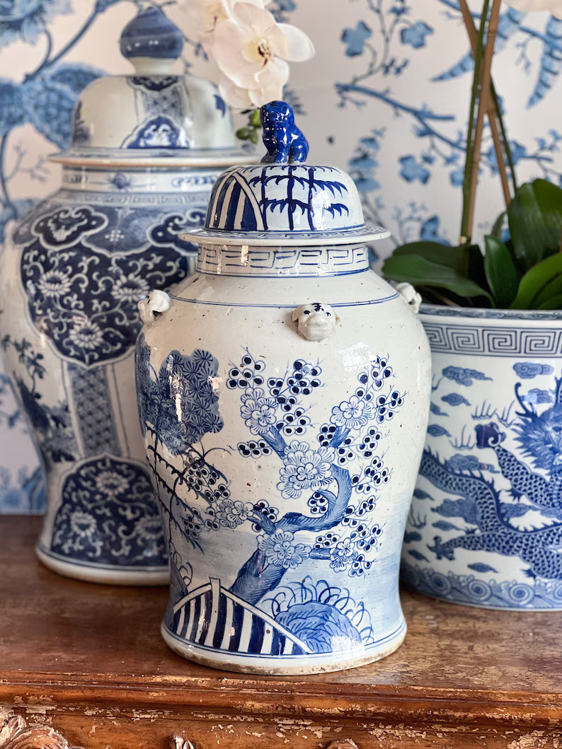 Beautiful Large Four Seasons Temple Jar ships in Approx. 1-2 Weeks - Etsy | Etsy (US)