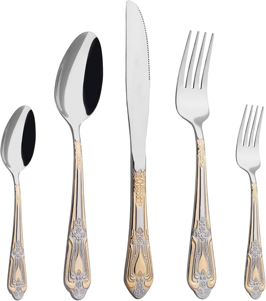 Silverware Set Limited Edition \u2013 20 Piece Flatware Set \u2013 Cutlery Set for 4 \u2013 Silve... | Amazon (US)